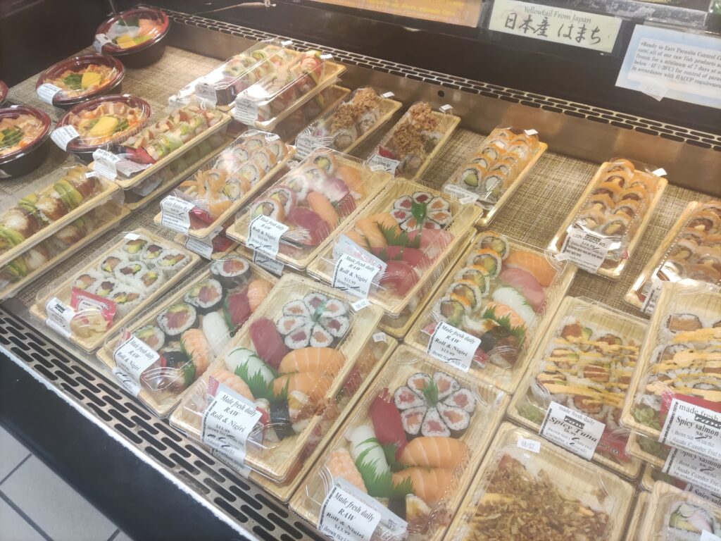 Good selection of ready prepped Japanese food